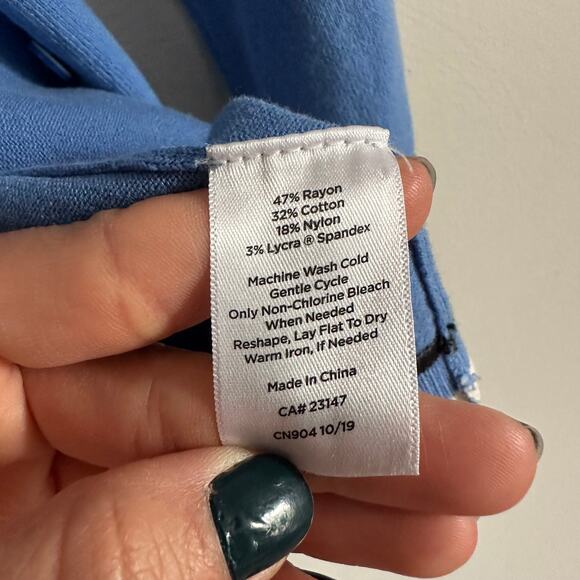 Talbots Blue & Black Tipped Charming Cardigan - Picture 5 of 7